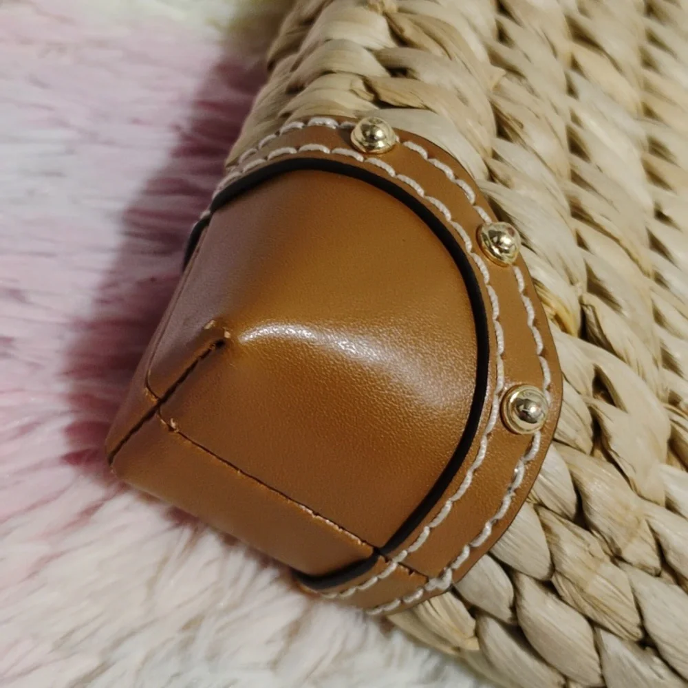 NWOT Michael Kors Malibu Straw Watermelon XL Zip Clutch - Picture 10 of 12